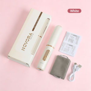 NOVORA Wireless Portable Negative Ion Hair Straightener Comb – Fast & Constant Heating 160-200°C Long Battery Life Cordless Hair Straightening Brush for Volumizing & Smooth Hair