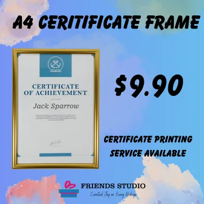 A4 Certificate Frame Gold