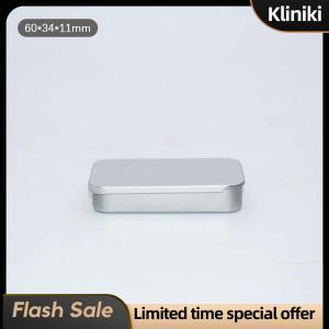 [Kliniki] Metal Rectangular Empty Mini Tin Box Tinplate Push Candy Cases Storage Box