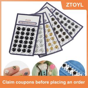 【ZTOYL】 24 chiếc khóa nút nhỏ cho quần áo búp bê 1/6 tự làm phụ tùng may vá Khóa vô hình