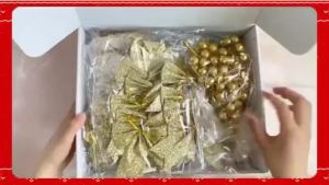 [Chọn] Đồ trang trí cây thông Noel màu hồng đồ trang trí Noel màu hồng trắng  trang trí Noel hoa trạng nguyên lấp lánh quả mọng lấp lánh cành cây bông tuyết nơ.