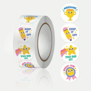 500pcs 1inch Round Cartoon Toys Stars Stickers for Kids Teacher Reward Encourage Sticker Office Seal