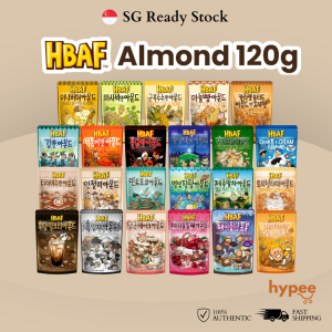 [SG Stock] HBAF Almonds 120g/190g  Honey Butter / Wasabi / Baked Corn / Garlic Bread / Caramel & Pretzel / Laver / Tteokbokki