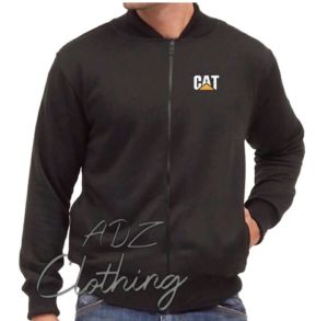 Jaket Zipper Bomber Caterpillar Pria Bahan Kain Fleece Terbaru Ready Size XS-S-M-L-XL-XXL-3XL