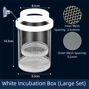 VERMILL Plastic Mesh Floating Hatching Box Shrimp Guppy Transparent Fish Tank Incubator Durable Isolation Function Fish Hatchery Incubator Breeder Box for Fish Tank