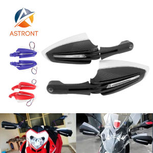 ASTRONT 2pcs 22mm 7/8" Motorcycle Universal Handguard LED Turn Signal Handle Protector with stickers