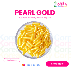 1000pcs Size 0 Pearl Gold OSPA High Quality Empty Gelatin Capsule