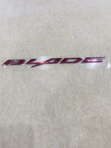[Giá 1 Chữ] Tem dán xe máy chữ nổi Blade zin màu đỏ có sẵn keo siêu dính