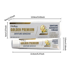 Denture Adhesive Cream – Strong Secure Hold for Dentures Natural All-Day Comfort & Fit Helps Enhance Your Smile Oral Care Enhancement for Confidence