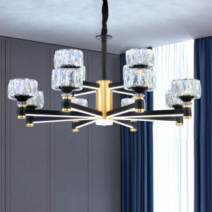 crystal Light โคมระย้าคริสตัล โคมไฟห้องนั่งเล่น ห้องนอนของโรงแรม โคมระย้าคริสตัลยุโรป โคมไฟขายร้อน โคมไฟเปลี่ยนสี 3สี -6 หัว