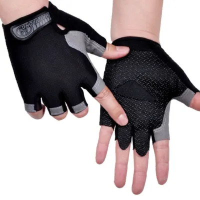 HOT Cycling Anti-slip Anti-sweat Men Women Half Finger Gloves Breathable Anti-shock Sports Gloves Bi