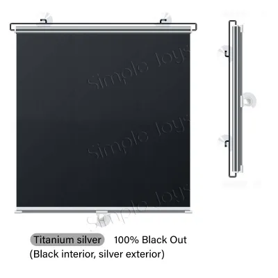 Sunshade Blackout Roller Blind Curtain With Suction Cups For Windows Or Car Windscreen