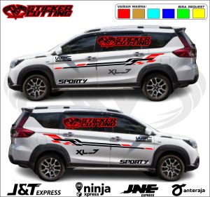 Sticker Stiker Mobil XL7 Cutting Sticker Mobil Sporty Wrc XL 7 Custom Text