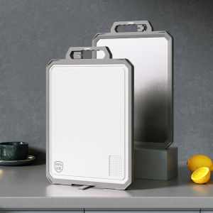 HongKong60เขียงสองด้านเกรดอาหารสำหรับห้องที่ลับ304สแตนเลสป้องกันแบคทีเรียทั่งเขียงสำหรับหั่นผลไม้ขนาดใหญ่ เขียงออแกนิก เขียงสแตนเลสสำหรับหั่นเนื้อ เขียงผัก เขียงสแตนเลสสองด้านอเนกประสงค์ เขียงแอนตี้แบคทีเรีย เกรด S วัสดุแข็ง รุ่นขยาย