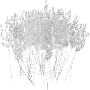 FUNG Emulation White Bridal Tiara DIY For Home Water Drop Crystal Bud Branches Craft Decoration Artificial Bouquet Crystal Flower