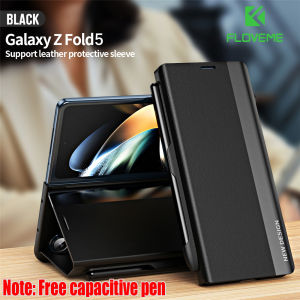 [With Pen] FLOVEME Ultra-thin Business Folding Phone Case For Samsung Galaxy Z Fold 6 Z Fold 5 Fold 4 Fold 3 5G With S Pen Flip Leather Stand All-inclusive Shockproof Back Cover For Galaxy Z Fold 6 Z Fold 5 4 3