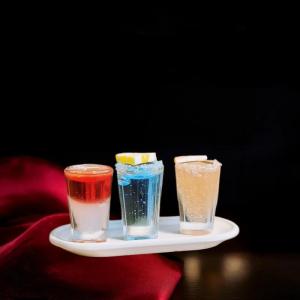 QUANSEN 4PCS 1:12 Dollhouse Miniature Cocktail Tray Model Beverage Toys DIY Accessories Micro Scene Decoration