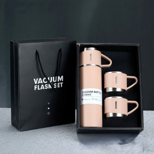 HOMEKING | 500ML Thermal Flask Bottle Vacuum Cup Set 304 Stainless Steel Vacuum Flask Double-Layer Vacuum Thermos Bottle Gift Box Set Vacuum Flask