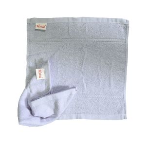 Grosir 6 Pcs Sapu Tangan Handuk Olahraga Putih Polos Merk MUTIA | Handuk Muka Hotel Kecil Lembut