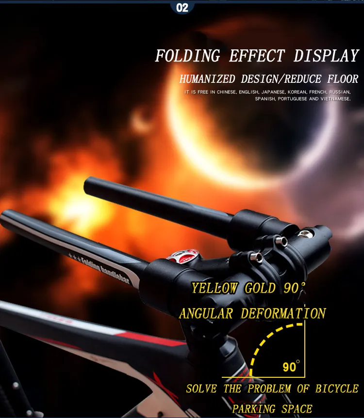 Folding Bicycle Handlebars MTB Quick Foldable Road