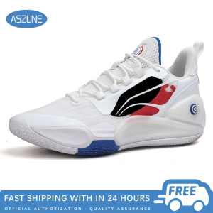 ASZUNE Mesh Basketball Shoes Mens Low-top Non-Slip Breathable Training Sports Shoes Rubber Sole 2024 Spring and Summer Style