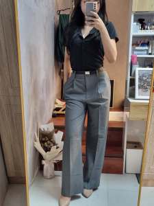 Giordano Womens Semi-Wide Fit Wide Fit Slacks Pants for Comfortable Wear