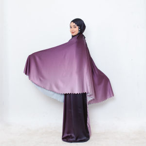 Mukena Dewasa 2 In 1 Armani Silk Gradasi Jumbo Lasercut