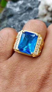 CINCIN BATU PERMATA BLUE TOPAZ LONDON