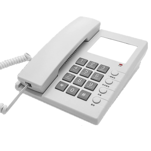 Hotel Room Telephone Corded Landline Phone with Wall Mount/Desk Designing and Long Time Durability for Frequent Use