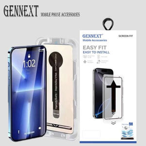 GENNEXT Superfit Tempered Glass Dust iPhone x xs xr xsmax 11 11pro 11promax 12 12pro 12promax 13 13pro 13promax 14 14plus 14pro 14promax promax plus pro max full screen guard