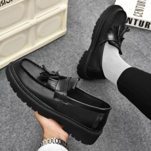 Korean Loafers Shoes For Men Leather Black Shoes For Men School Loafer Shoes For Men Formal Shoes For Men Boat Shoes