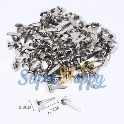 หมุดทองเหลือง 2 ขา Split Pins หมุดลิ้นแฟ้มโลหะ สีทอง/เงิน/คละสี สำหรับงาน DIY งานกระดาษ Scrapbook