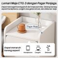 meja samping tempat tidur Meja Nakas Kecil 3 Susun Meja kamar tidur penyimpanan Modern sederhana. 