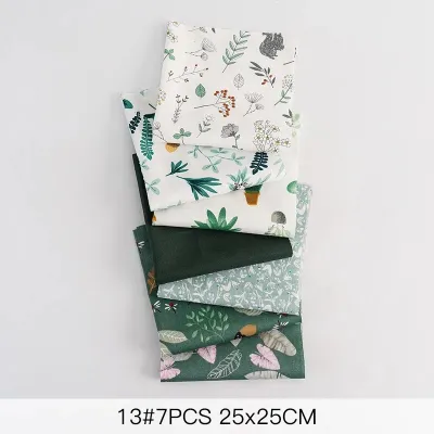 Pink Rose Pattern Patchwork Upholstery Fabric Cottton Twill Fabric For Sewing Quilt Doll Costume Scrapbook Decoration 6/7/8pcs