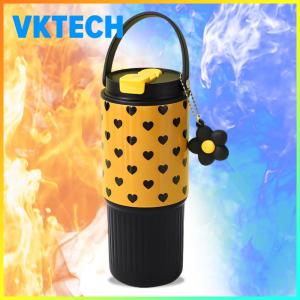 Simple Straw Insulated Cup 316 Stainless Steel Portable Car Water Bottle Leak-Proof Outdoor Drinking Tumbler for Home Office