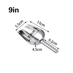 Stainless Steel Food Scoop 9/10/11 Inch Candy Coffee Beans Scoop Kitchen Gadgets For Bar Party