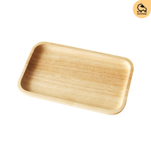 Dotsheep ถาดไม้ จานไม้สี่เหลี่ยม จานรองแก้ว จานเหลี่ยม  เสิร์ฟอาหาร ใส่อาหาร ใส่เค้ก  ถาดไม้สี่เหลี่ยม  พร็อพถ่ายรูป พร็อพตกแต่ง