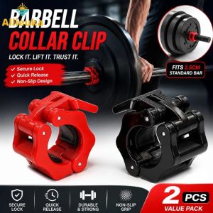 Allieuka 1 Pair Set Exercise Barbell Collars/Barbell Lock 25/28/30/50MM Olympic Standard Weight Bar Clamps