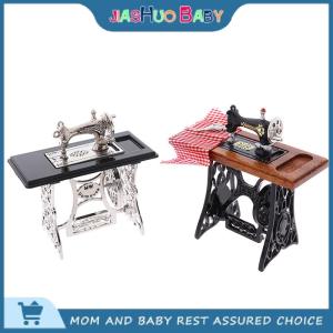 JiaShuo Baby Toy 1:12 Dollhouse Mini Furniture Sewing Machine with Scissors for Doll House Decor