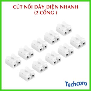 Cút nối dây điện loại 2 cổng nối nhanh thẩm mỹ