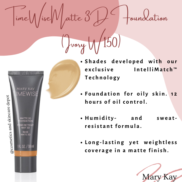 Mary Kay TimeWise® Matte 3D Foundation - Ivory W 150 | Lazada PH