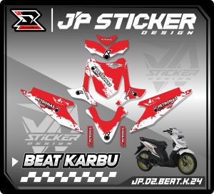 STICKER DECAL FULL BODY BEAT KARBU - STIKER STRIPING VARIASI MOTOR BEAT CARBU 2008-2012 (JP.S2) 24