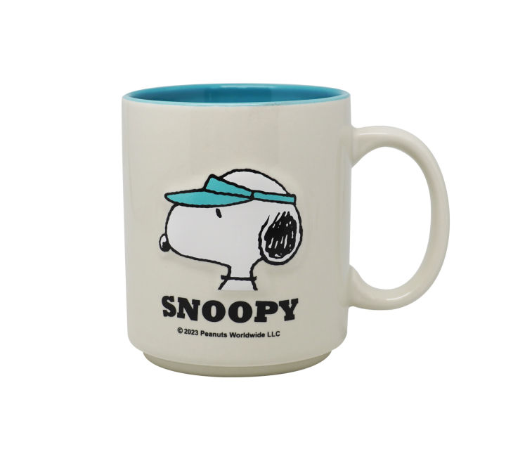 MINISO Snoopy Summer Travel Collection Embossed Ceramic Cup (390mL