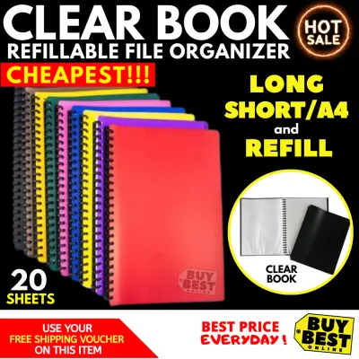 School Office Long Clear Book Short and Long Refill