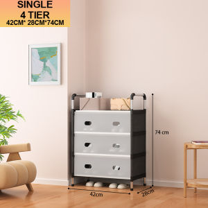 7-Layer Dustproof & Waterproof Shoe Cabinet Stainless Steel Heavy-Duty Stackable Organizer with Translucent Cover for Space-Saving Multifunctional Storage