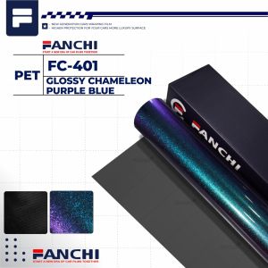 ROLL 50Cm Sticker FANCHI FC401 PET Glossy Chameleon Purple Blue / ROLL