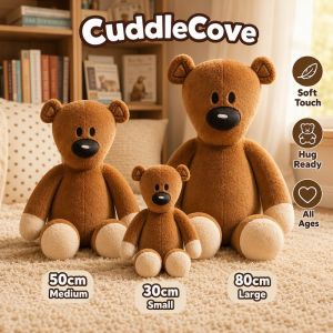 Baby‘s Mommy Teddy Bear Plush Doll Soft Stuffed Toy Hug Pillow Brown Cute Classic Design Gift Kids Adults
