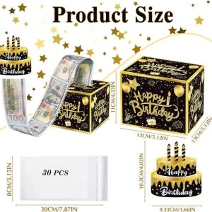 Black Gold Surprise Birthday Money Pull-Out Gift Box Cash Gift Pull Sofa Pattern Gift Box Birthday