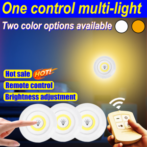 ✨One control multi-light!light led Super Bright COB LED Night Light - Adjustable Wireless Remote Control Energy-Saving Stick-On Design. Two color temperature options Suitable for Kitchen Cabinets Bathrooms Dormitories All-Season Use