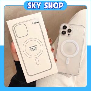 Ốp lưng iphone trong suốt - Hỗ trợ sạc không dây cho 11 pro max 12 pro max 13 pro max 14 pro max 15 Plus 15promax 15Pro 16 Pro max 17 Pro max 18 pro max - Sky shop